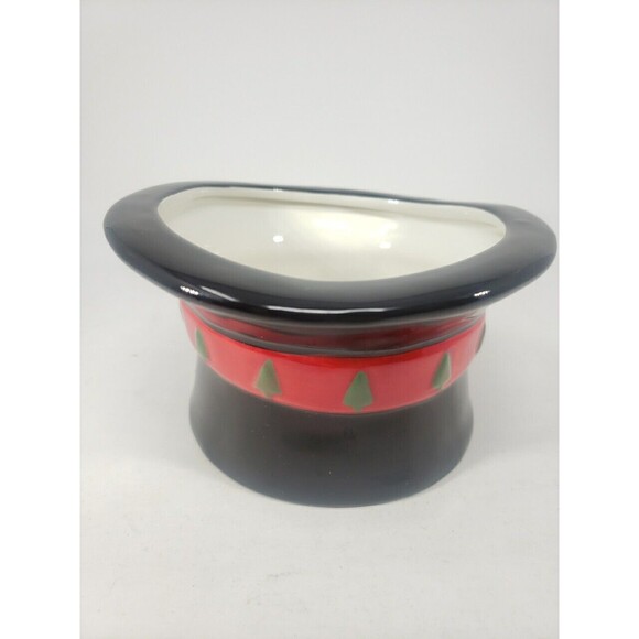 Harry and David Top Hat Candy Dish Bowl 2007 Trinket Christmas Frosty Snowman - Picture 4 of 13